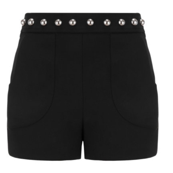 Red Valentino Black Studded Waist Shorts Size 44/6US - Picture 1 of 9